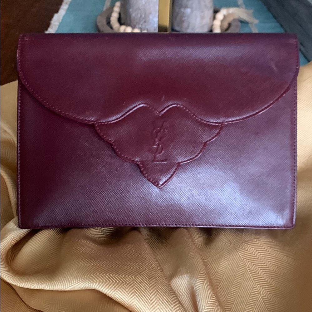 Yves Saint Laurent Burgundy Leather Bag